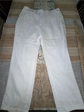 Ralph Ralph Lauren Men's Linen Pants, White, 40x3